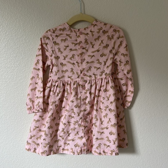 Pink Woodland Dress + Cozy Knit Vest (2-Piece Set) - Picture 2 of 8